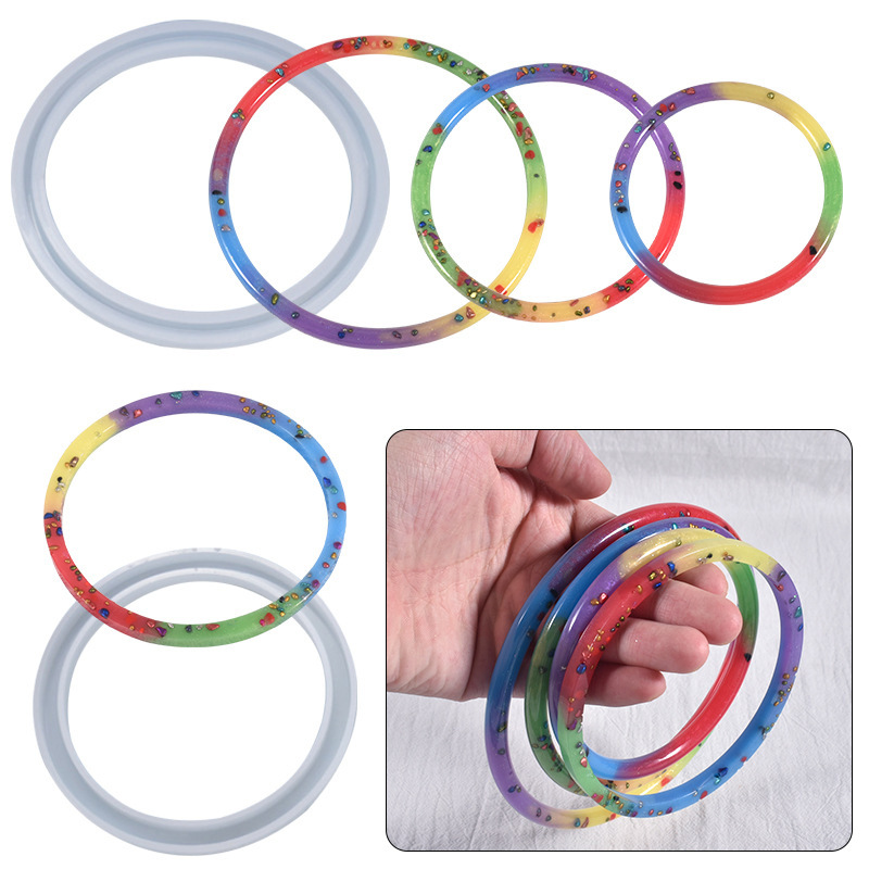 Resin Bangle Bracelet - 에폭시 레진 팔찌용 3피스 실리콘 몰드,