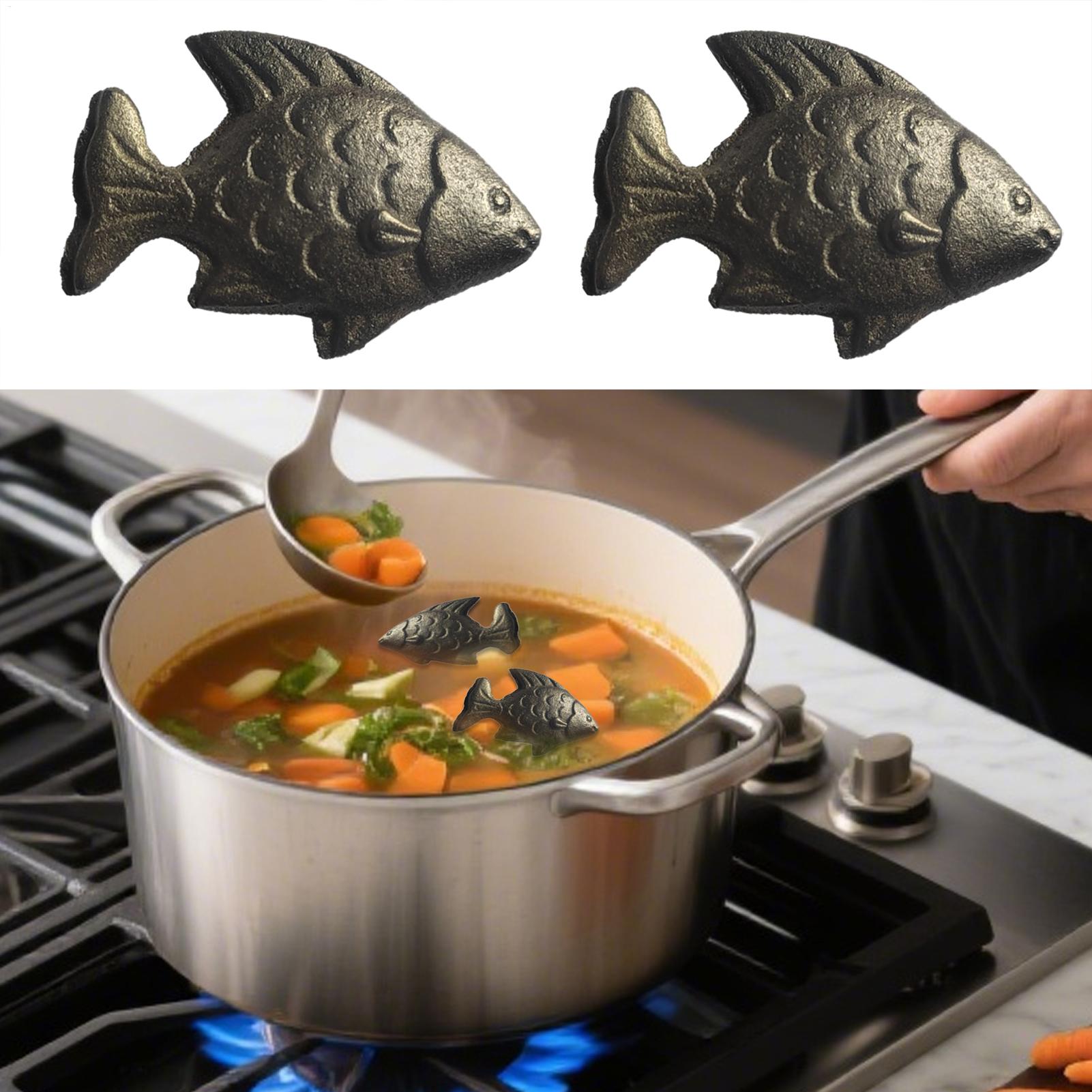 Women Kitchen Accessories - 철제 생선 요리 도구 천연 2개/세트,