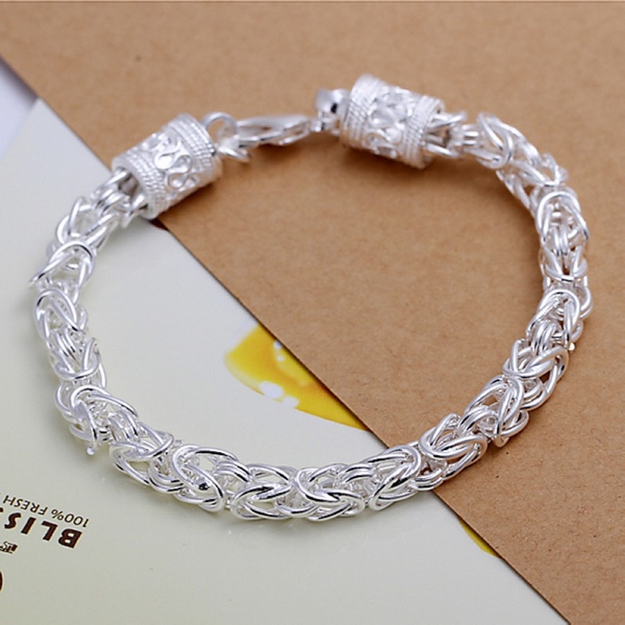 Resin Bangle Bracelet - 레트로 요소 패션 925 스털링 실버