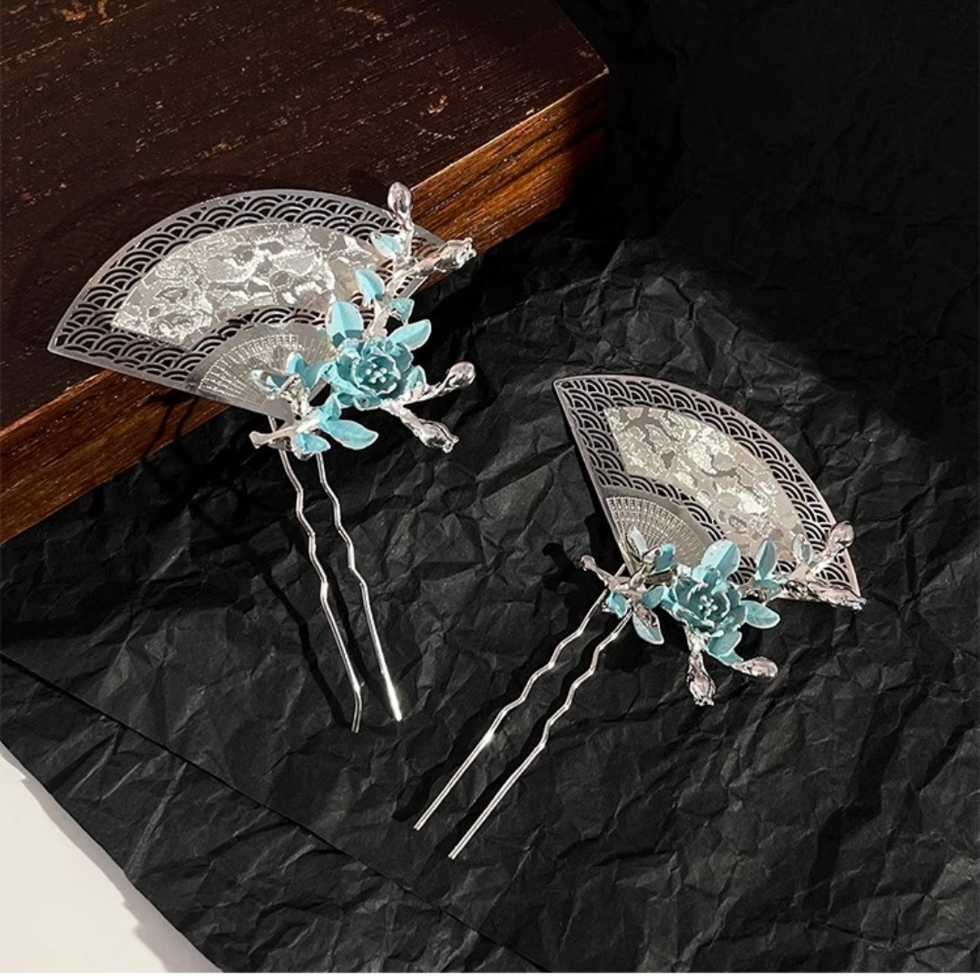 Women'S Vacation Accessories - 새로운 중국식 부채 모양 머리핀, 정교하고