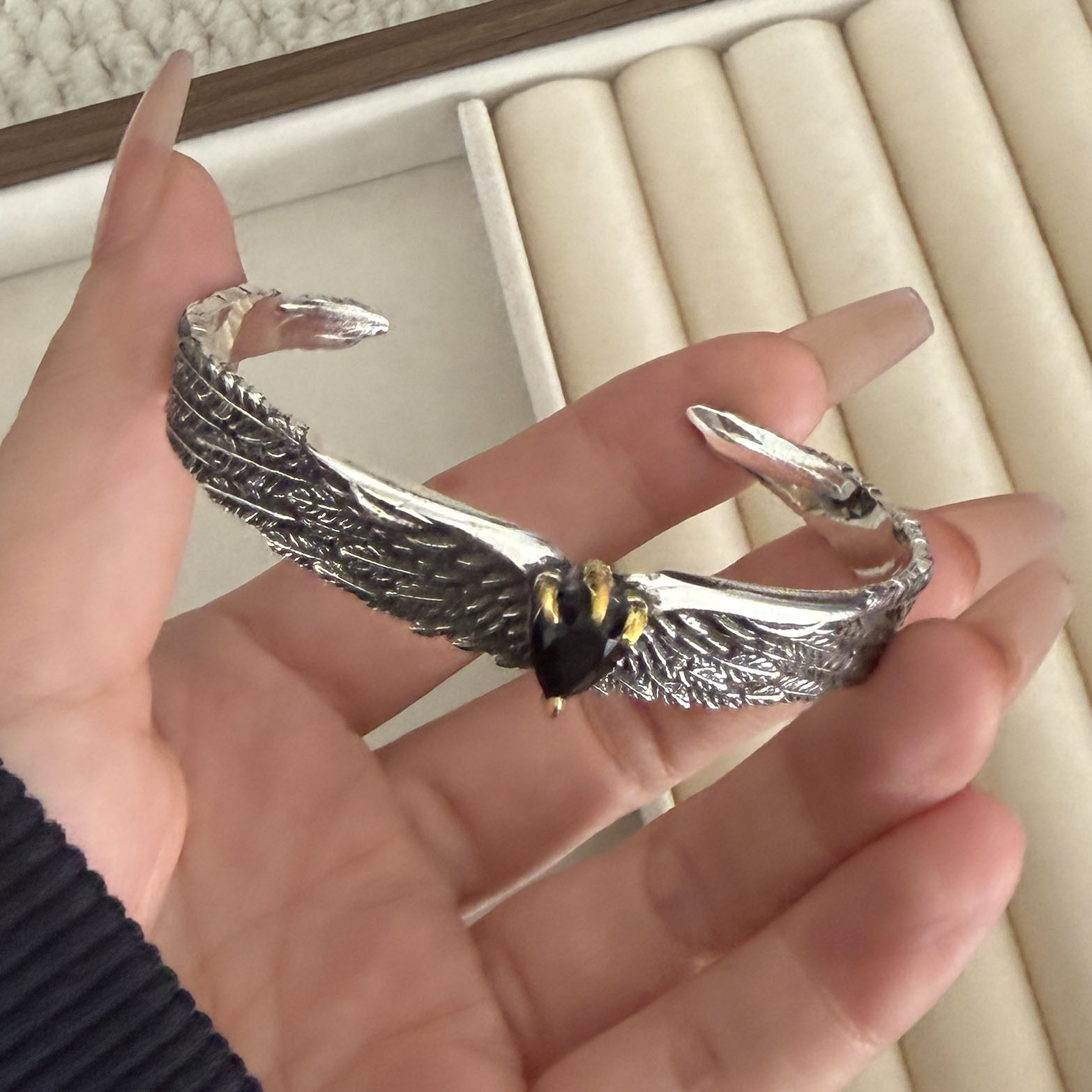 100% 솔리드 925 스털링 실버 레트로 팔찌 (여성 - Resin Bangle Bracelet 리뷰 및 가격