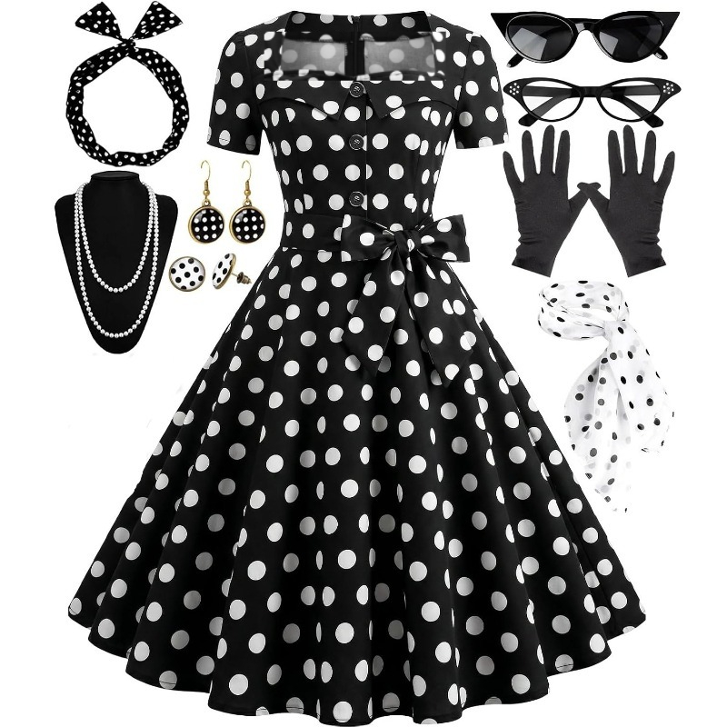 1950년대 여성용 우아한 빈티지 드레스, 50년대 빈 - Women'S Accessories In The 1950S 리뷰 및 가격