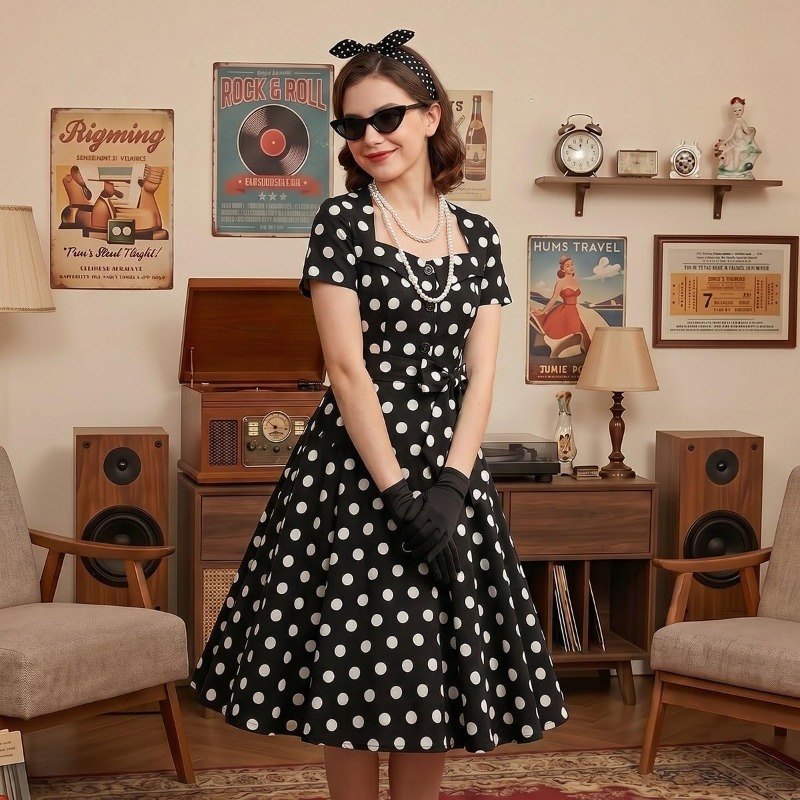 1950년대 여성용 우아한 빈티지 드레스, 50년대 빈 - Women'S Accessories In The 1950S 리뷰 및 가격