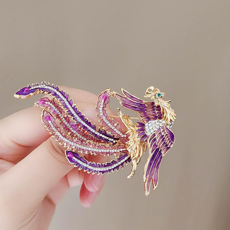 유니섹스 에나멜 동물 새 카테고리 핀 패션 피닉스 브로 - Women'S Accessories Categories 리뷰 및 가격