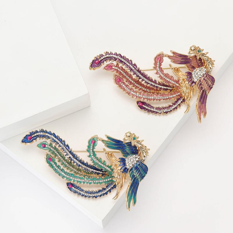 유니섹스 에나멜 동물 새 카테고리 핀 패션 피닉스 브로 - Women'S Accessories Categories 리뷰 및 가격