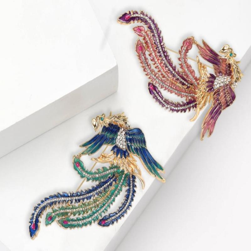 패션 피닉스 브로치 남여 에나멜 동물 새 카테고리 핀  - Women'S Accessories Categories 리뷰 및 가격