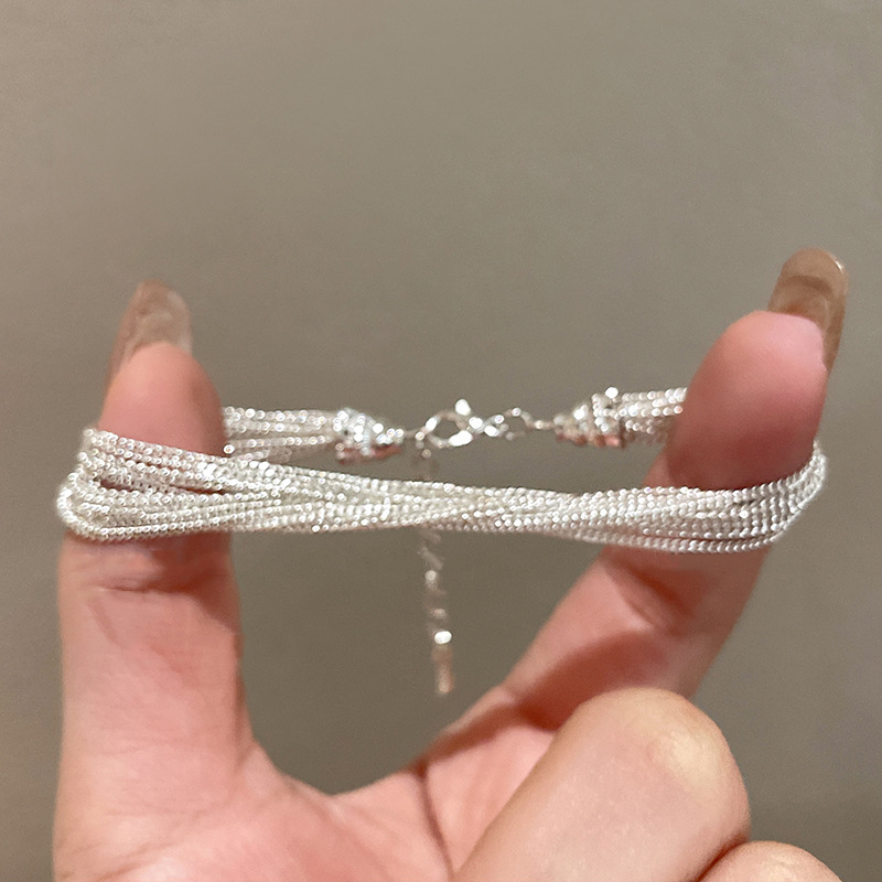 새로운 925 스털링 실버 멀티 레이어 체인 모양 팔찌 - Resin Bangle Bracelet 리뷰 및 가격