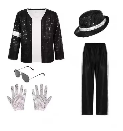 마이클 잭슨 어린이 의류 코스프레 생일 파티 댄스 공연 - Women'S Vacation Accessories 리뷰 및 가격