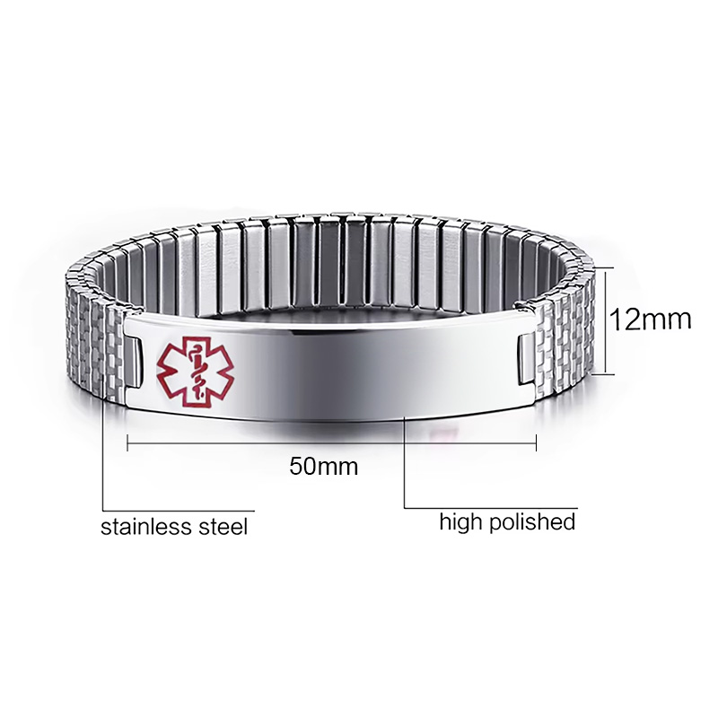 Vnox 여성용 스테인레스 스틸 의료 경고 스트레치 조 - Resin Bangle Bracelet 리뷰 및 가격