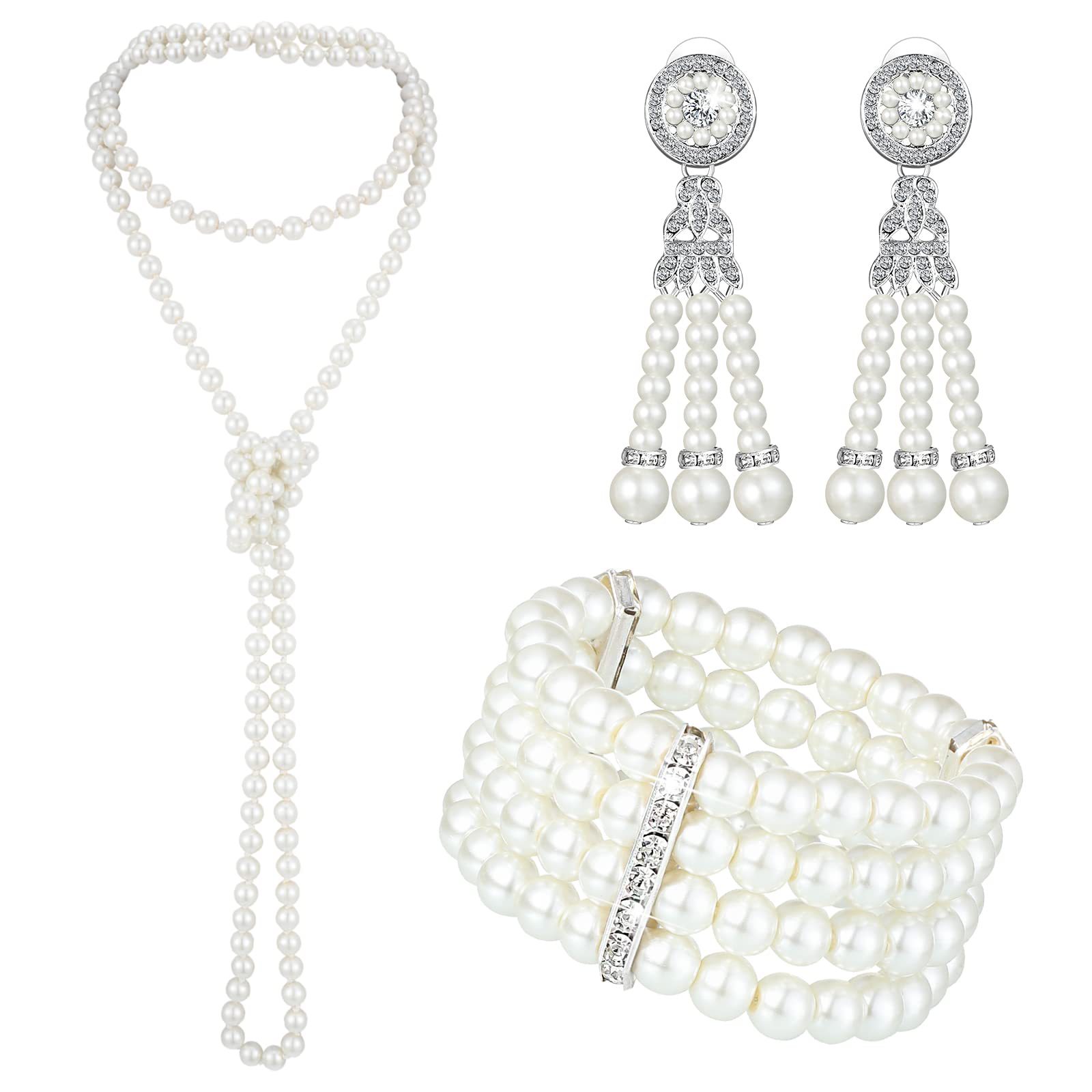3-piece Set of Long Pearl Neck - Women'S Accessories In The 1950S 리뷰 및 가격