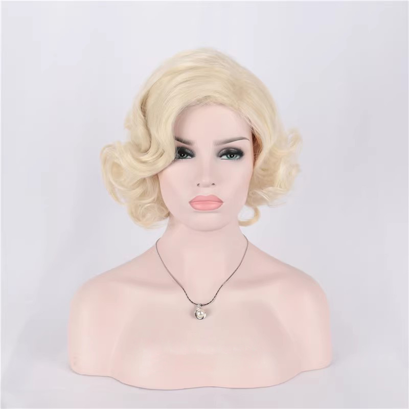 합성 짧은 곱슬머리 금발 혼합 가발 여성 1950년대  - Women'S Accessories In The 1950S 리뷰 및 가격