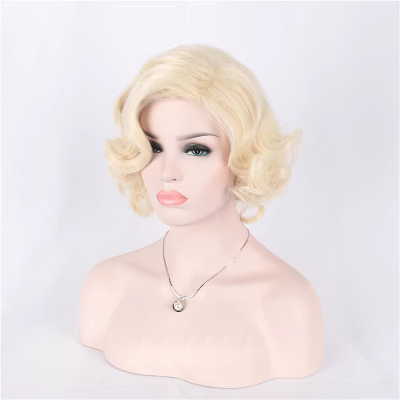합성 짧은 곱슬머리 금발 혼합 가발 여성 1950년대  - Women'S Accessories In The 1950S 리뷰 및 가격