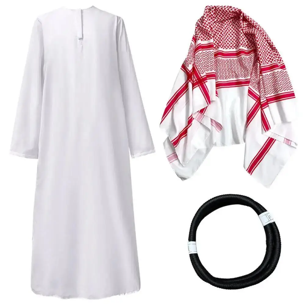 아라비아 두바이 의상 UAE 시에크 코스프레 흰색 로브 - Women'S Vacation Accessories 리뷰 및 가격