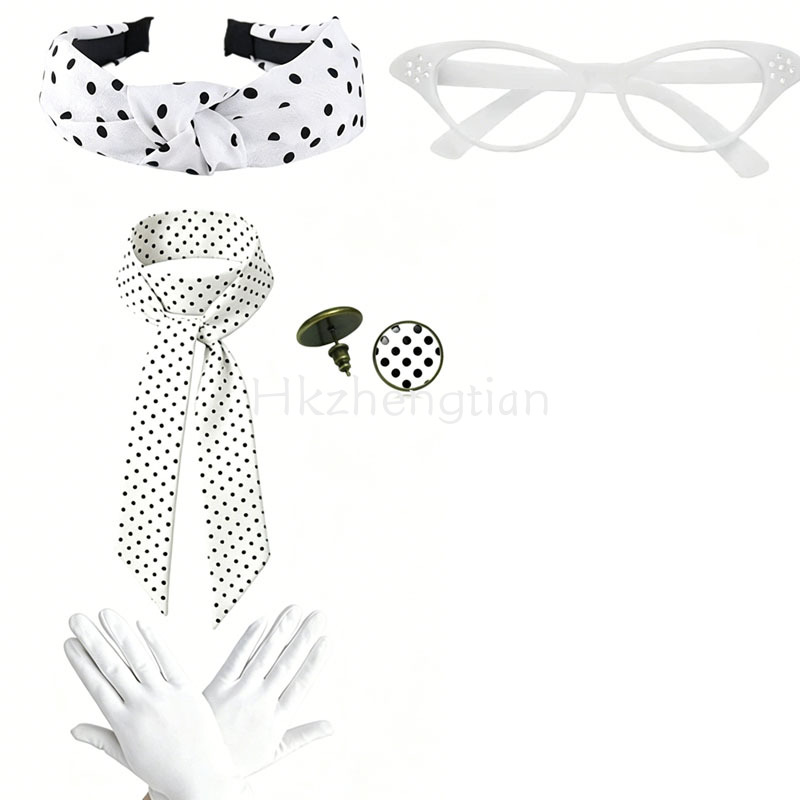 1950년대 레트로 폴카 도트 액세서리 키트 햅번 스타 - Women'S Accessories In The 1950S 리뷰 및 가격