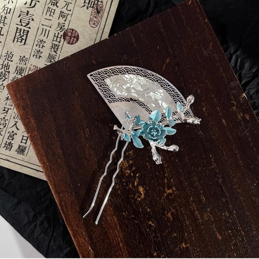 새로운 중국식 부채 모양 머리핀, 정교하고 가벼운 럭셔 - Women'S Vacation Accessories 리뷰 및 가격