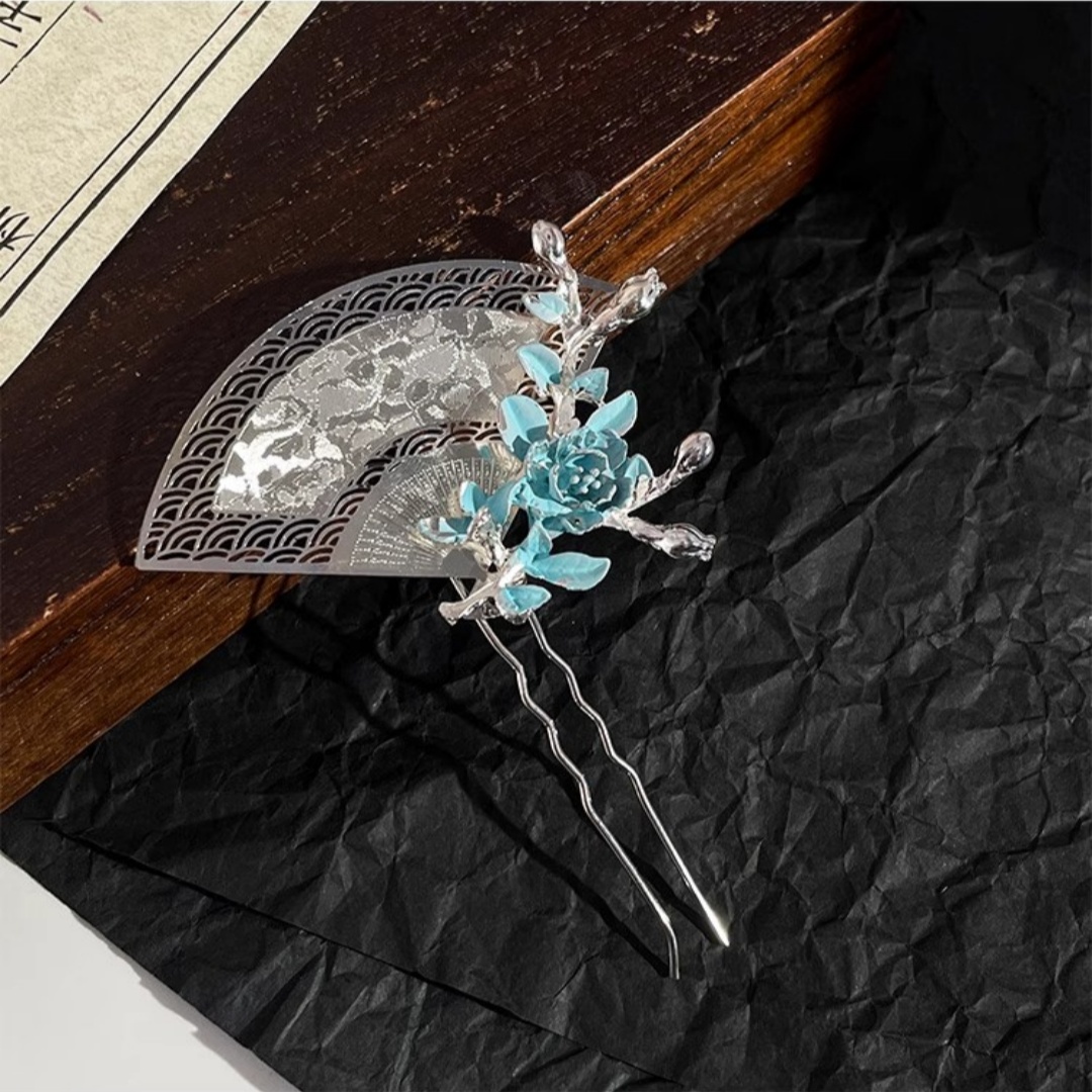 새로운 중국식 부채 모양 머리핀, 정교하고 가벼운 럭셔 - Women'S Vacation Accessories 리뷰 및 가격